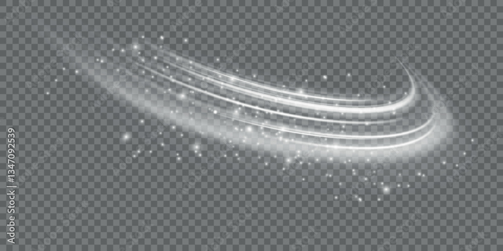 Stream of fresh wind png. Imitation of the exit of cold air from the air conditioner. Cold winter wind texture. Holiday vector blizzard. Christmas effect of a cold blizzard. Vector PNG.