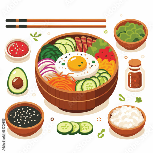 bibimbap, asian, cuisine, meal, healthy, delicious, food, rice, gourmet, korean food, vegetable, cooking, dinner, fresh, colorful, bowl, lunch, traditional, dish, egg, beef, spicy, korean, carrot, mea