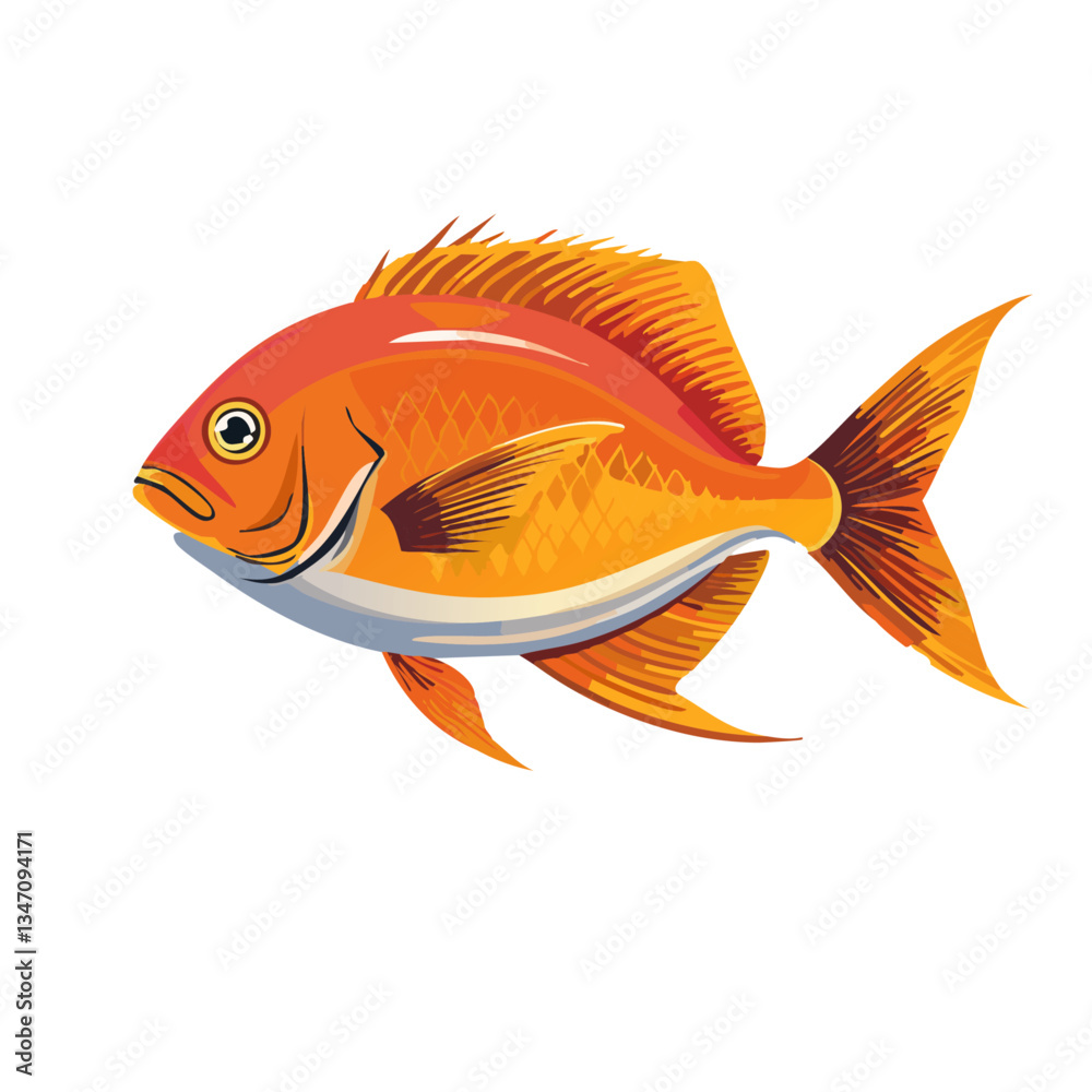 goldfish isolated on vector icon design