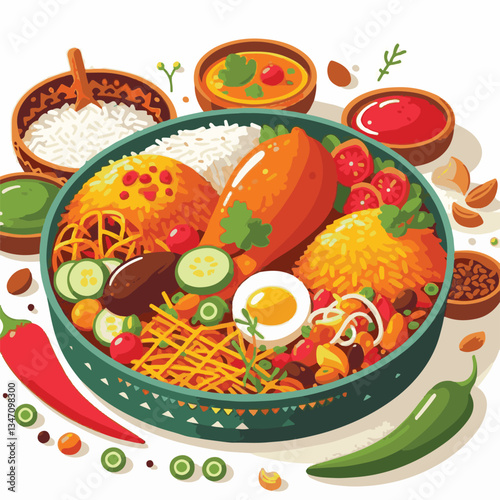 chicken, dinner, spicy, indian, cuisine, dish, asian, basmati, rice, meat, food, lunch, background, biryani, cooked, delicious, healthy, meal, india, restaurant, arabic, cooking, homemade, isolated, t