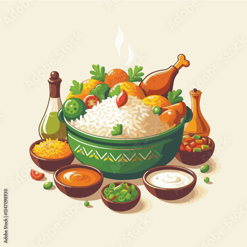 chicken, dinner, spicy, indian, cuisine, dish, asian, basmati, rice, meat, food, lunch, background, biryani, cooked, delicious, healthy, meal, india, restaurant, arabic, cooking, homemade, isolated, t