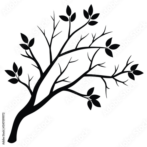 olive tree silhouette