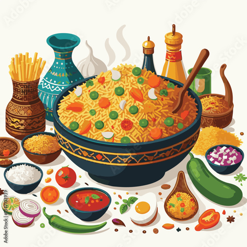 chicken, dinner, spicy, indian, cuisine, dish, asian, basmati, rice, meat, food, lunch, background, biryani, cooked, delicious, healthy, meal, india, restaurant, arabic, cooking, homemade, isolated, t
