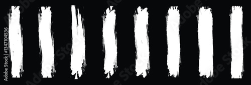 Vector collection of artistic grungy black paint. Set of different ink paint brush strokes. Set of paint brush stroke and abstract grunge banner for graphic background. Rectangle brush stroke