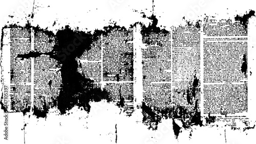 Newspaper paper grunge texture. Vector white and black newspaper paper grunge texture. Newspaper with old grunge. Vector newspaper paper grunge vintage black and white poster with the words.