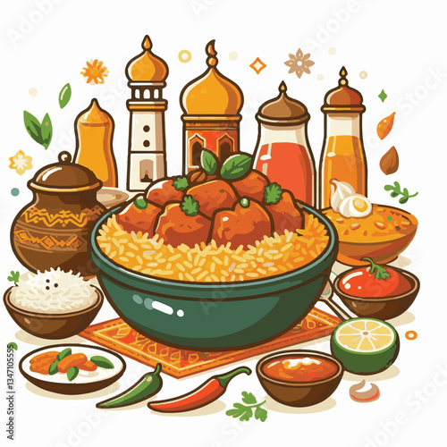 chicken, dinner, spicy, indian, cuisine, dish, asian, basmati, rice, meat, food, lunch, background, biryani, cooked, delicious, healthy, meal, india, restaurant, arabic, cooking, homemade, isolated, t