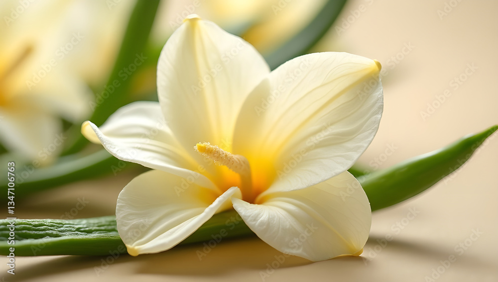 The Elegance of a Creamy White Vanilla Flower The Elegance of a Creamy White Vanilla Flower