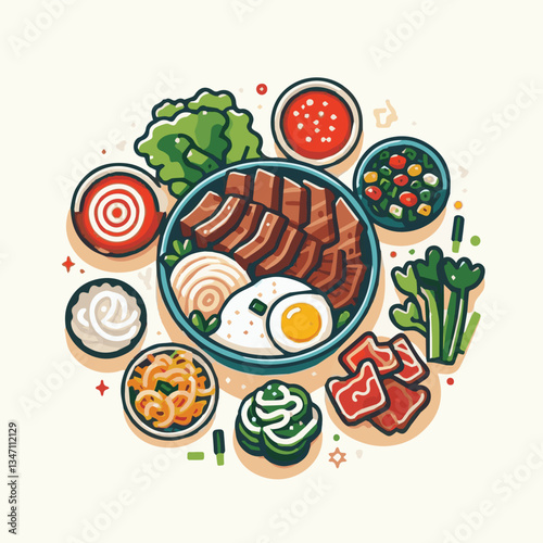 cuisine, meal, dish, meat, bulgogi, delicious, dinner, restaurant, beef, cooking, lunch, traditional, food, healthy, gourmet, asian, background, menu, spicy, plate, bbq, korean, korean food, barbecue,