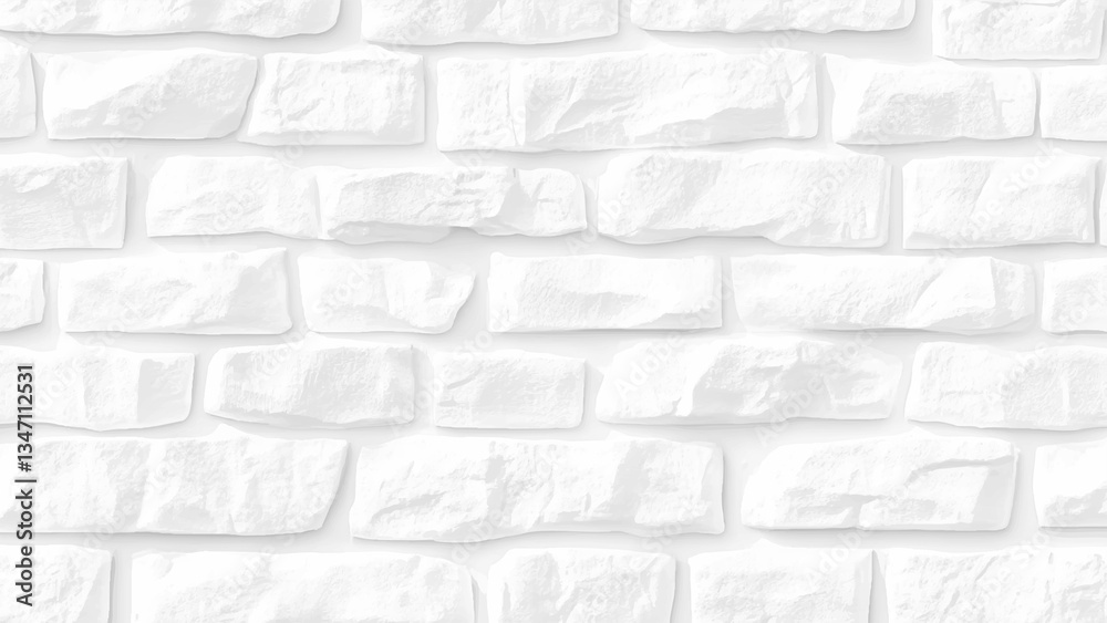 Fototapeta premium white brick wall pattern background. Vector black and white grunge brick wall Transparent background
