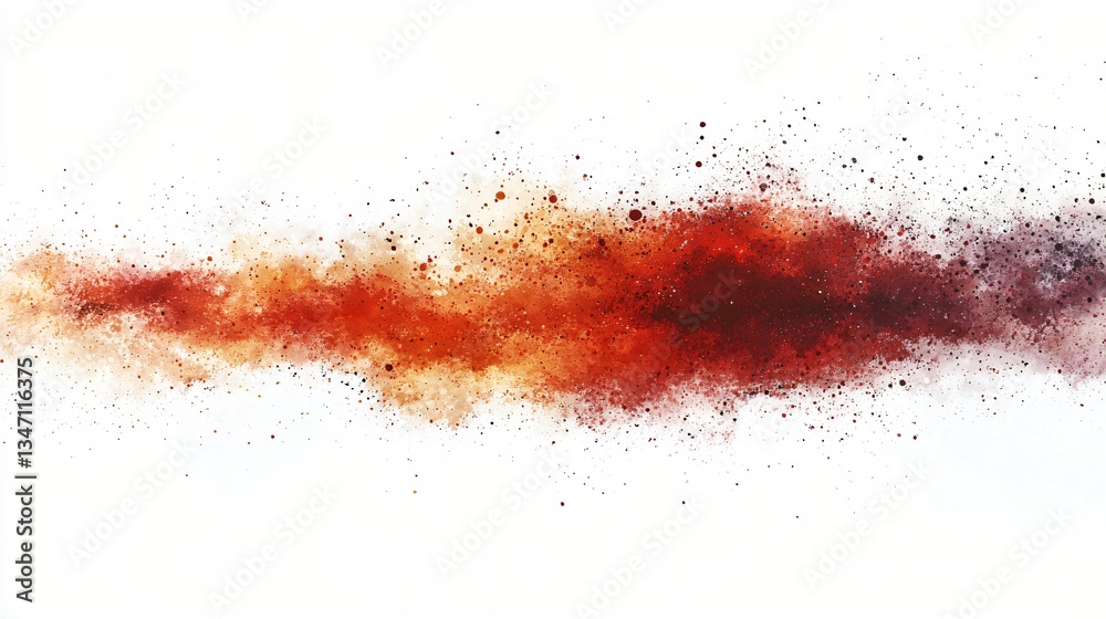 Abstract Powder Explosion on White Abstract Powder Explosion on White