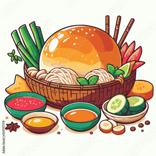 food, meat, lunch, cuisine, asian, delicious, sauce, traditional, meal, vietnamese, fresh, noodle, pork, vietnam, soup, vegetable, hanoi, dish, vermicelli, grilled, bun cha, chopsticks, bun, bowl, bac