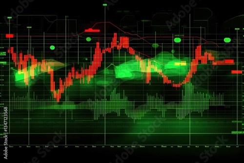 Stock market or forex trading graph in graphic concept suitable for financial investment or Economic trends business idea and all art work design. Abstract finance background. Vector illustration