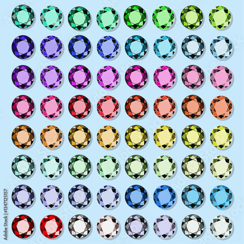 The diamonds are multicolored