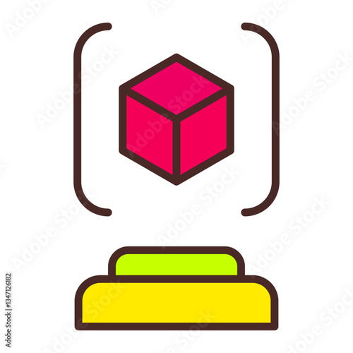 3d Scanner Icon Design
