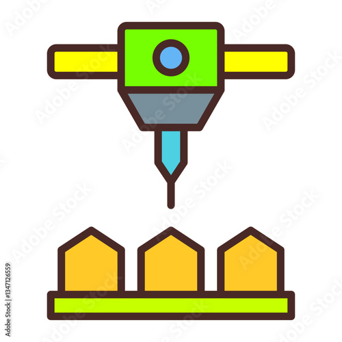 Industrial Production Icon Design