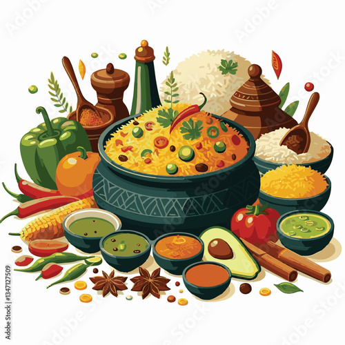 chicken, dinner, spicy, indian, cuisine, dish, asian, basmati, rice, meat, food, lunch, background, biryani, cooked, delicious, healthy, meal, india, restaurant, arabic, cooking, homemade, isolated, t