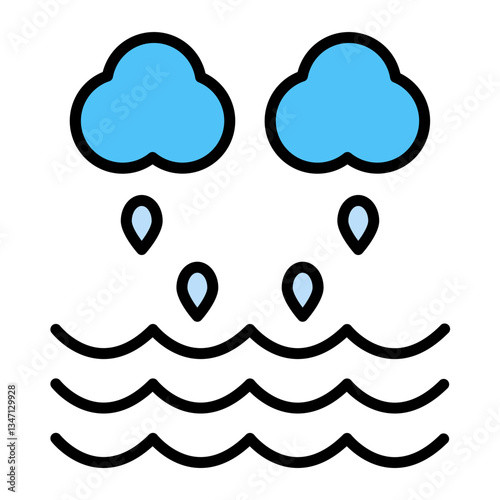 Rainstorm Vector Icon Design