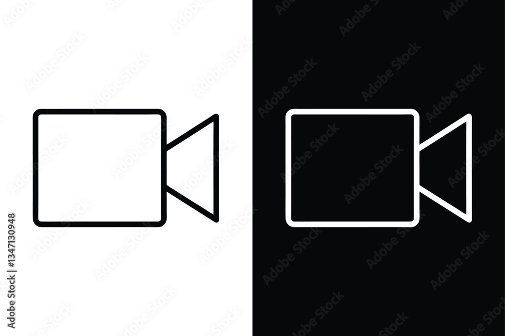 Video icon vector on White Background ,Vector Art Illustration on white background. Video icon vector on White Background ,Vector Art Illustration on white background.