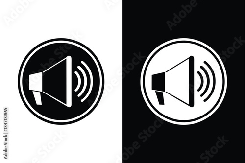 Volume down icon vector on White Background ,Vector Art Illustration on white background.