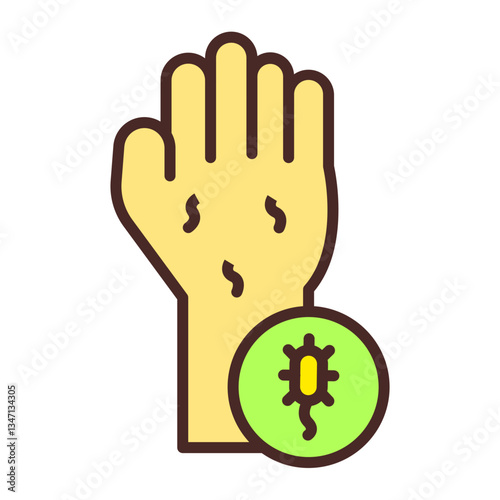 Hand Allergy Vector Icon Design