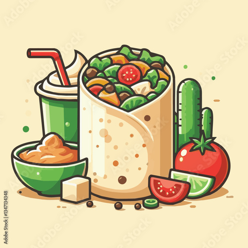 food, meal, restaurant, meat, burrito, menu, fast, delicious, lunch, dinner, snack, mexican, background, dish, beef, chicken, salad, isolated, grilled, bread, wrap, vegetable, set, collection, plate, 