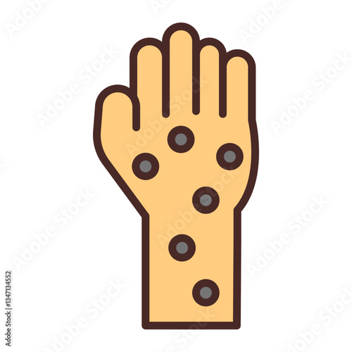 Hand Rash Vector Icon Design