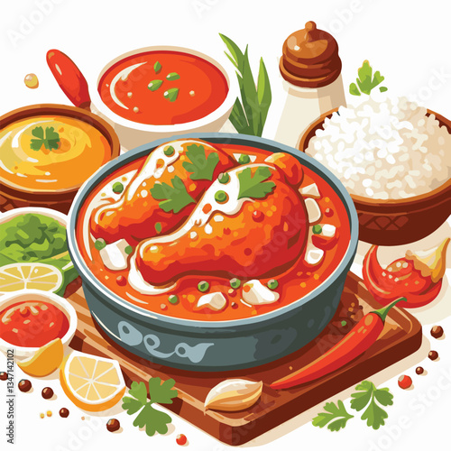 food, dinner, delicious, indian, chicken, traditional, cuisine, dish, meal, butter chicken, spicy, curry, restaurant, lunch, meat, rice, asian, tikka, masala, bowl, recipe, background, plate, tasty, c