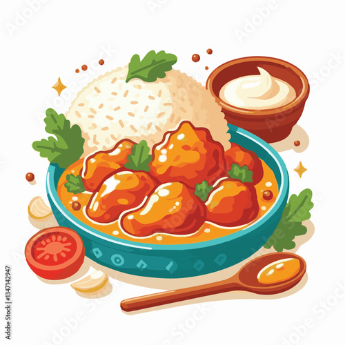 food, dinner, delicious, indian, chicken, traditional, cuisine, dish, meal, butter chicken, spicy, curry, restaurant, lunch, meat, rice, asian, tikka, masala, bowl, recipe, background, plate, tasty, c