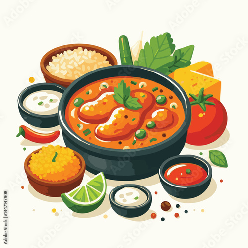 food, dinner, delicious, indian, chicken, traditional, cuisine, dish, meal, butter chicken, spicy, curry, restaurant, lunch, meat, rice, asian, tikka, masala, bowl, recipe, background, plate, tasty, c
