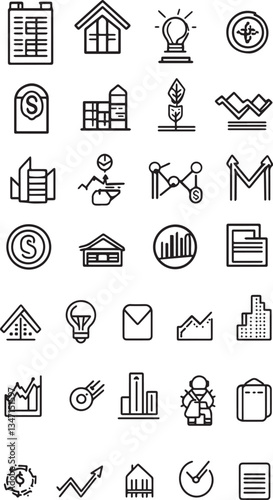 Real estate icons set