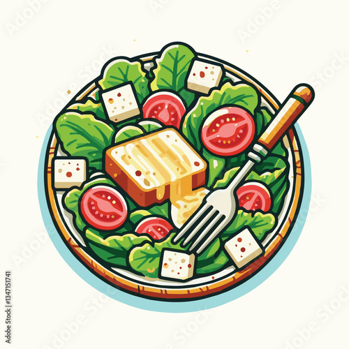 healthy, lunch, food, cheese, meal, lettuce, fresh, salad, green, gourmet, bread, parmesan, delicious, sauce, vegetable, dinner, caesar, bowl, chicken, appetizer, cuisine, dish, crouton, grilled, plat