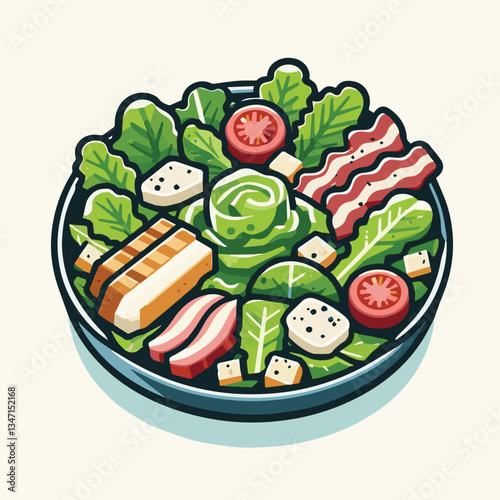 healthy, lunch, food, cheese, meal, lettuce, fresh, salad, green, gourmet, bread, parmesan, delicious, sauce, vegetable, dinner, caesar, bowl, chicken, appetizer, cuisine, dish, crouton, grilled, plat