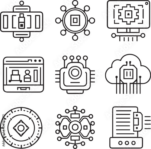 Modern Technology Icon Set