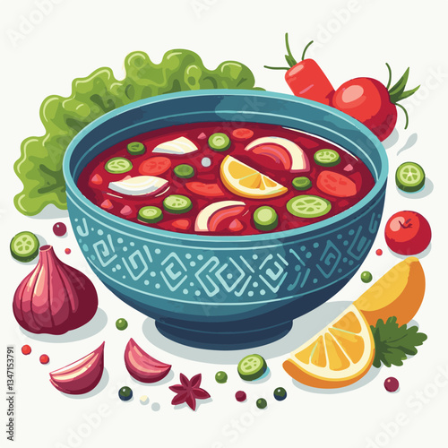 soup, food, borscht, bowl, ukrainian, dish, lunch, dinner, vegetable, beet, cream, cuisine, borsch, beetroot, red, meat, traditional, healthy, meal, homemade, hot, gourmet, plate, garlic, tasty, cooki