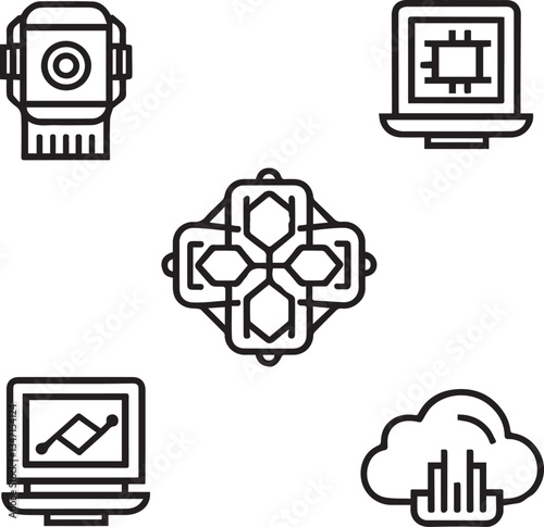 Modern Technology Icon Set