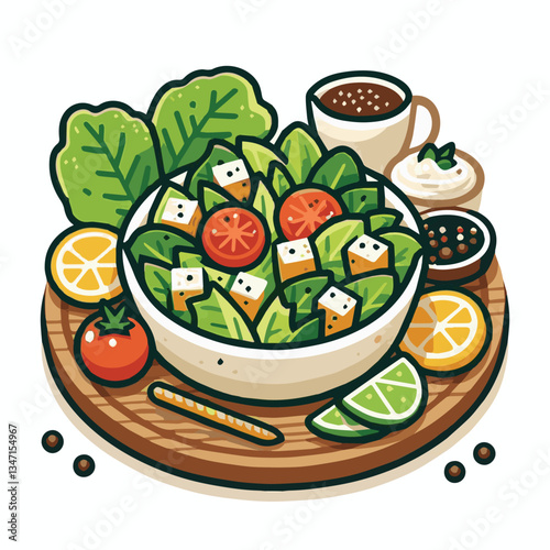 healthy, lunch, food, cheese, meal, lettuce, fresh, salad, green, gourmet, bread, parmesan, delicious, sauce, vegetable, dinner, caesar, bowl, chicken, appetizer, cuisine, dish, crouton, grilled, plat