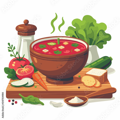 soup, food, borscht, bowl, ukrainian, dish, lunch, dinner, vegetable, beet, cream, cuisine, borsch, beetroot, red, meat, traditional, healthy, meal, homemade, hot, gourmet, plate, garlic, tasty, cooki