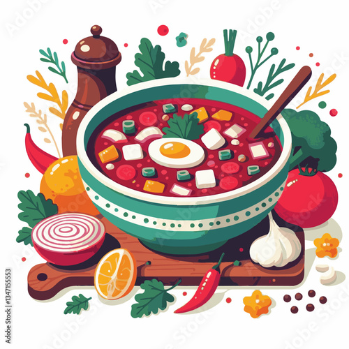 soup, food, borscht, bowl, ukrainian, dish, lunch, dinner, vegetable, beet, cream, cuisine, borsch, beetroot, red, meat, traditional, healthy, meal, homemade, hot, gourmet, plate, garlic, tasty, cooki