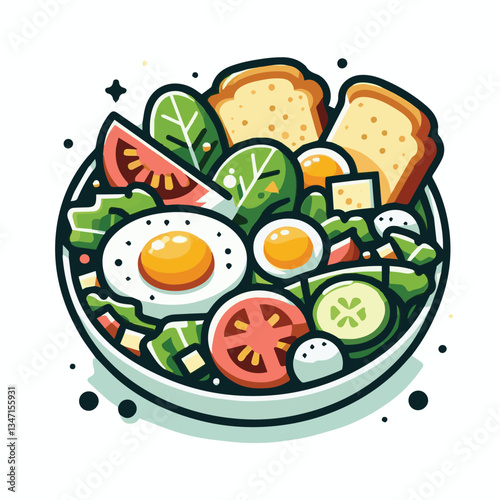 healthy, lunch, food, cheese, meal, lettuce, fresh, salad, green, gourmet, bread, parmesan, delicious, sauce, vegetable, dinner, caesar, bowl, chicken, appetizer, cuisine, dish, crouton, grilled, plat