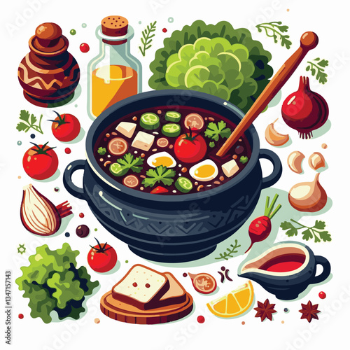 soup, food, borscht, bowl, ukrainian, dish, lunch, dinner, vegetable, beet, cream, cuisine, borsch, beetroot, red, meat, traditional, healthy, meal, homemade, hot, gourmet, plate, garlic, tasty, cooki