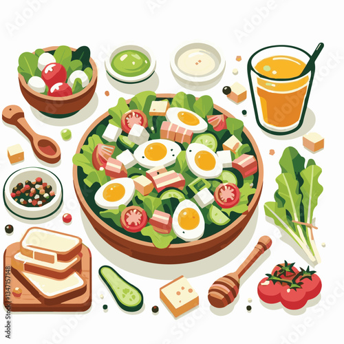 healthy, lunch, food, cheese, meal, lettuce, fresh, salad, green, gourmet, bread, parmesan, delicious, sauce, vegetable, dinner, caesar, bowl, chicken, appetizer, cuisine, dish, crouton, grilled, plat