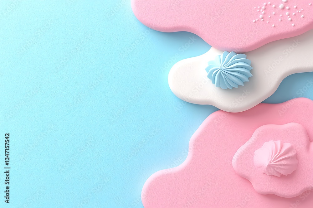 Pastel-toned abstract forms creating a sweet and calming visual experience Pastel-toned abstract forms creating a sweet and calming visual experience