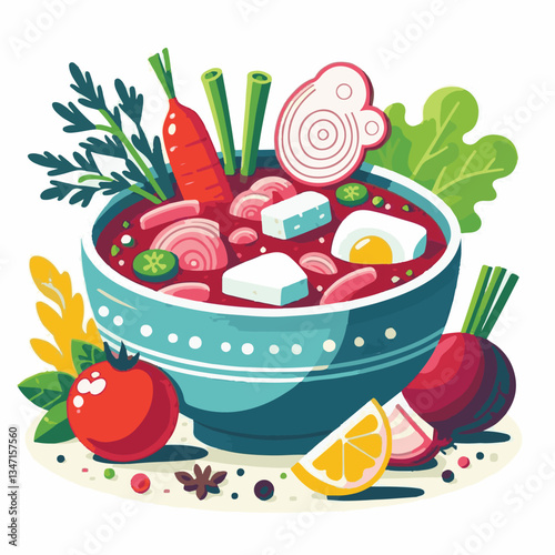 soup, food, borscht, bowl, ukrainian, dish, lunch, dinner, vegetable, beet, cream, cuisine, borsch, beetroot, red, meat, traditional, healthy, meal, homemade, hot, gourmet, plate, garlic, tasty, cooki