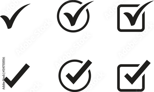 Check mark icon symbols vector. symbol for web site Computer and mobile vector.