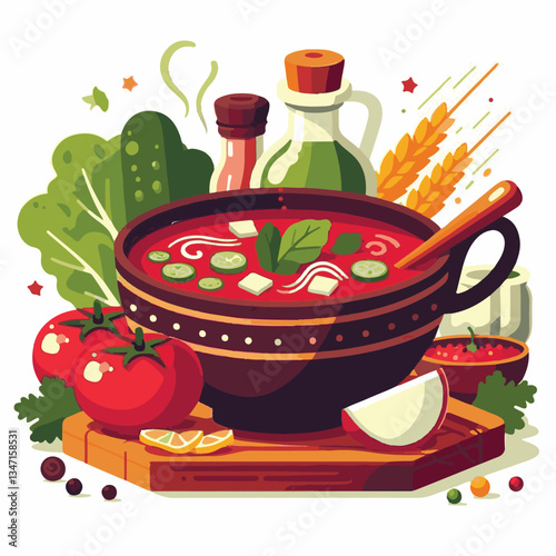 soup, food, borscht, bowl, ukrainian, dish, lunch, dinner, vegetable, beet, cream, cuisine, borsch, beetroot, red, meat, traditional, healthy, meal, homemade, hot, gourmet, plate, garlic, tasty, cooki