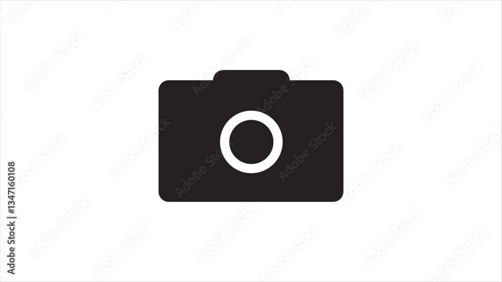 Abstract camera icon simple design in white background. Abstract camera icon simple design in white background.
