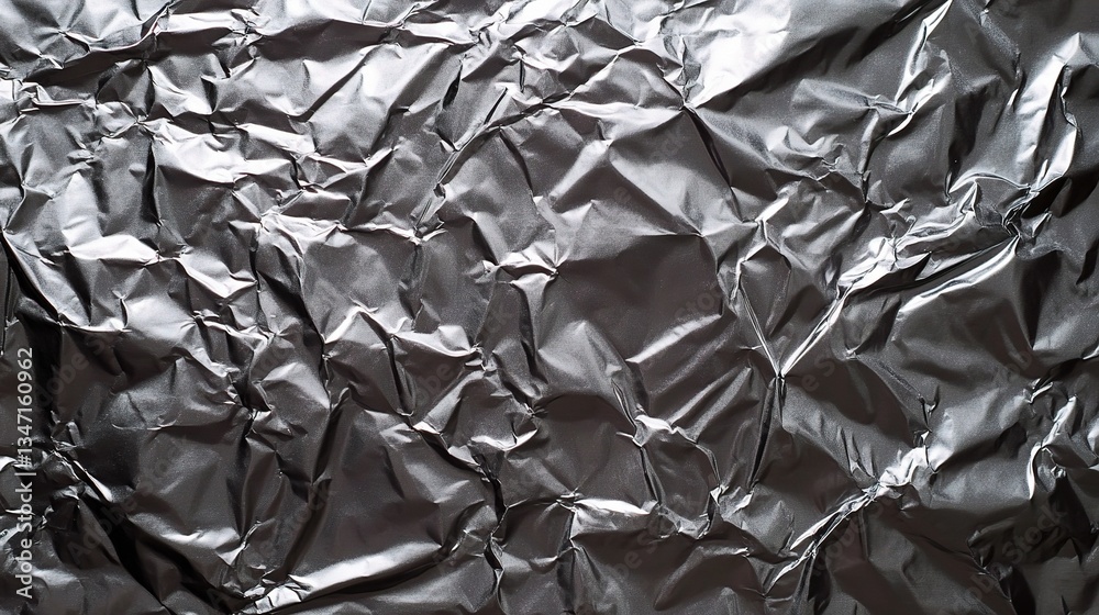 Crumpled Silver Foil Texture Background for Creative Projects Crumpled Silver Foil Texture Background for Creative Projects