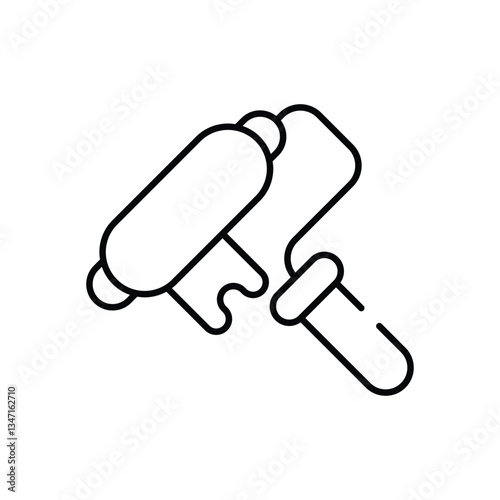 Paint roller vector icon stock illustration