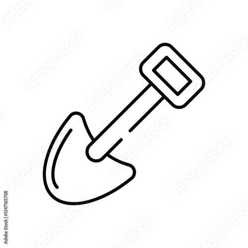 Shovel vector icon stock illustration