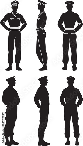 Silhouette of a young man set